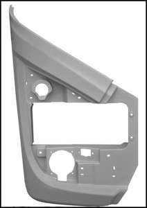Zderzak przedni prawy Crossway E6 5801612989